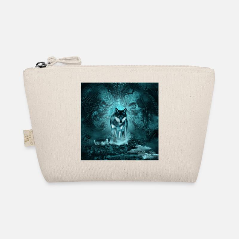 Awesome wolf at night - Organic Pouch - nature