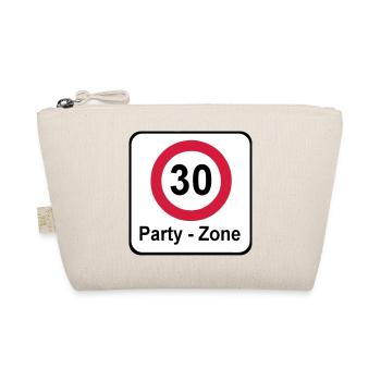 30.Geburtstag , Schild Party Zone (25) - Bio-Täschchen - Natur - Vorne