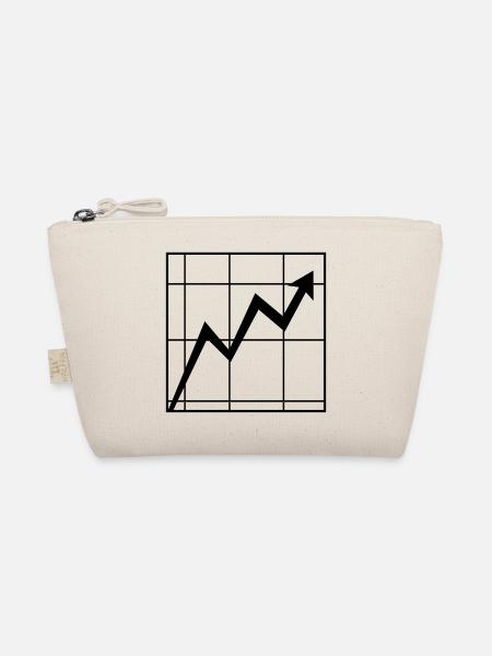 Aktien Kurs Diagramm Aktienkurs Pfeil - Bio-Täschchen - Natur - Vorne
