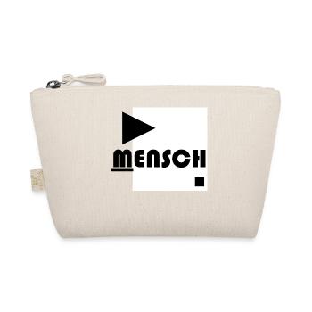 Mensch Bauhaus schwarz weiß - Bio-Täschchen - Natur - Vorne
