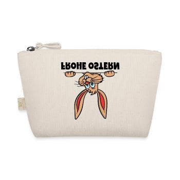 Frohe Ostern Osterhase Osterhäschen Sprüche - Bio-Täschchen - Natur - Vorne