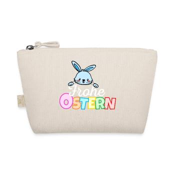 Osterhase Frohe Ostern Gesicht Süß Osterhäschen - Bio-Täschchen - Natur - Vorne