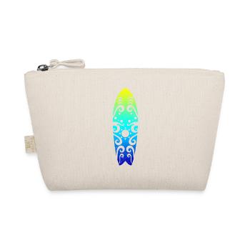 Maori Surfboard Sun Waves Tribal Tattoo Gift - Organic Pouch - nature - Front