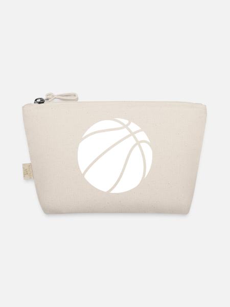 Logo de basket-ball blanc - Trousse biologique - nature - Devant