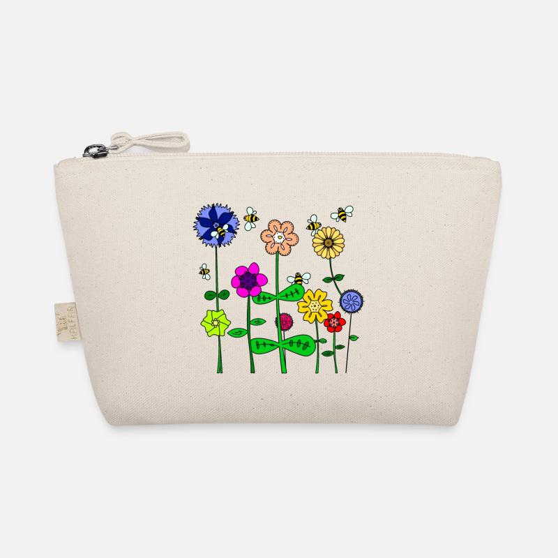 Flowers and bees - spring / summer - Organic Pouch - nature