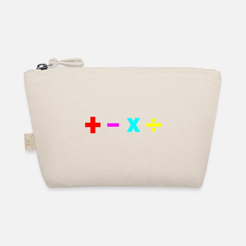 Mathe +-×÷ plus minus multiplizieren teilen Gift - Bio-Täschchen - Natur