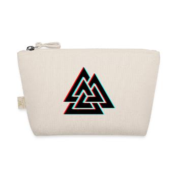 Vintage Valknut Odin Symbol Wikinger Zeichen Pagan - Bio-Täschchen - Natur - Vorne