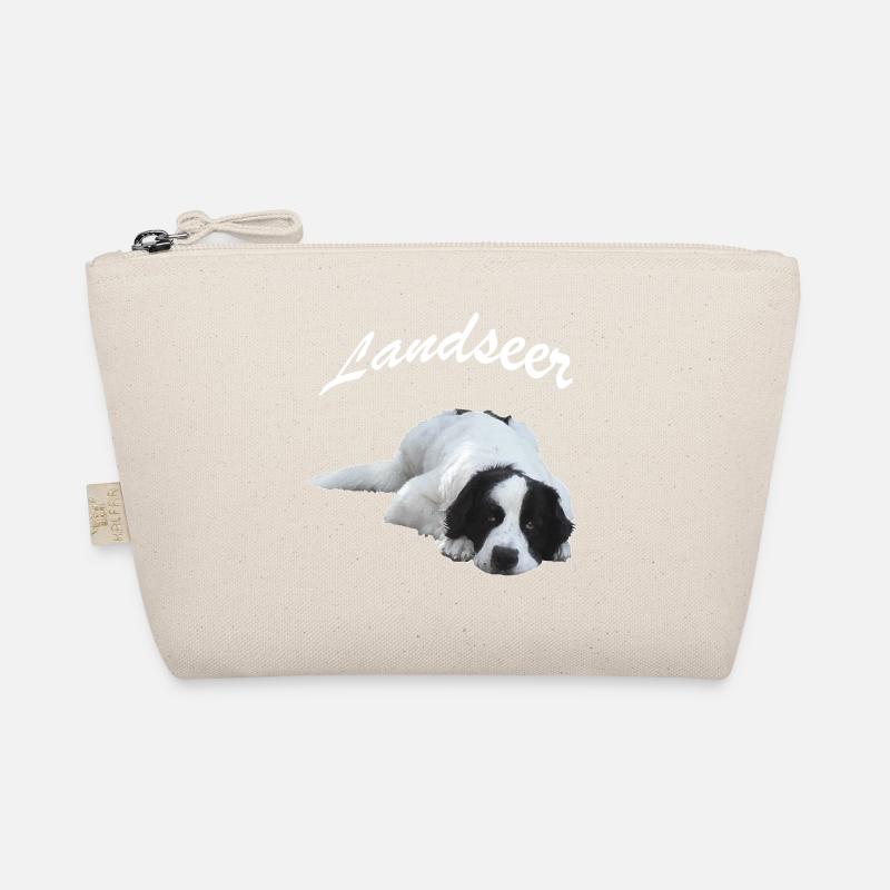 Mein Freund.Hund-Landseer.Geschenkidee - Bio-Täschchen - Natur
