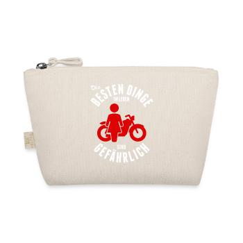 Motorrad Motorräder Biker Lustig Humorvoll Sprüche - Bio-Täschchen - Natur - Vorne
