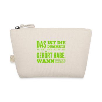 ich steh auf dumme Ideen - Bio-Täschchen - Natur - Vorne