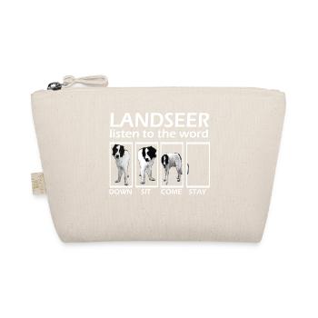 Dog Landseer Dog gift idea - Organic Pouch - nature - Front