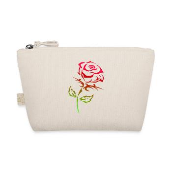 Tribal tattoo rose lover gift idea - Organic Pouch - nature - Front