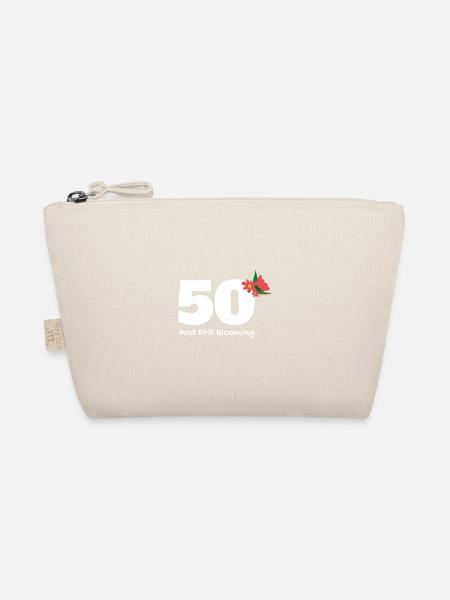 Birthday 50 birthday 50 and still blooming - Organic Pouch - nature - Front