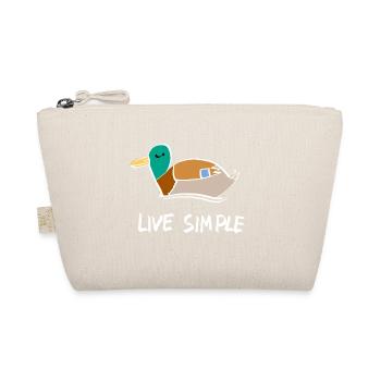 Live Simple Beautiful-Bird Design Benutzerdefinierter Text - Bio-Täschchen - Natur - Vorne