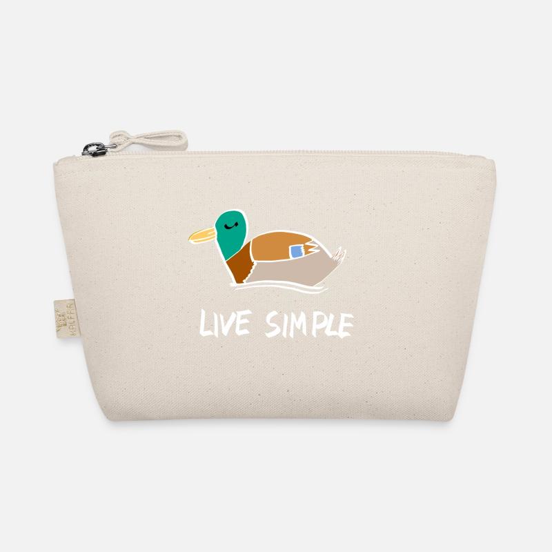 Live Simple Beautiful-Bird Design Benutzerdefinierter Text Bio-Täschchen