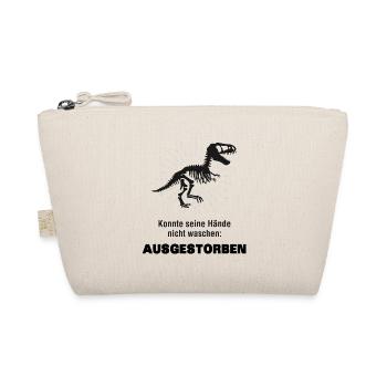 Corona Virus Grippe lustige Sprüche Geschenk Dino - Bio-Täschchen - Natur - Vorne