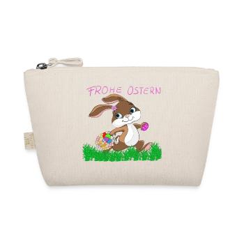 Osterhase mit Korb - Bio-Täschchen - Natur - Vorne