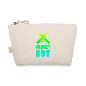 Cricket Boy Cricket Player Funny gift idea - Organic Pouch - nature - Front