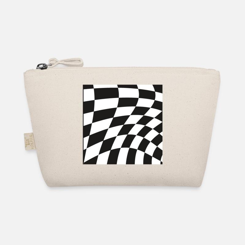 Optical illusion pattern shapes geometry gift - Organic Pouch - nature