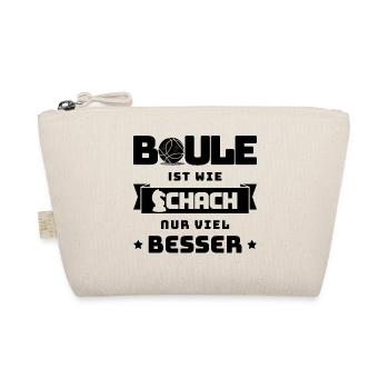 Boule Petanque ist wie Schach nur viel besser - Bio-Täschchen - Natur - Vorne