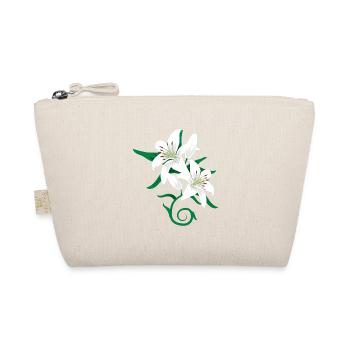 Lily flower tattoo gift idea - Organic Pouch - nature - Front