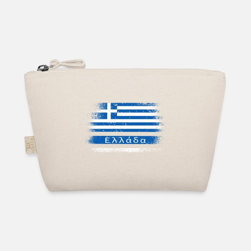 Griechenland Vintage Design - Bio-Täschchen - Natur