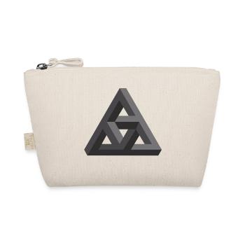 Abstract Geometry Pattern in Gray - Organic Pouch - nature - Front