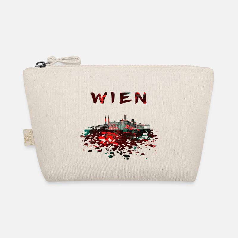 Wien Skyline Desgin - Bio-Täschchen - Natur