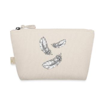 Feathers White Vneck Shirts für Frauen Indianer - Bio-Täschchen - Natur - Vorne