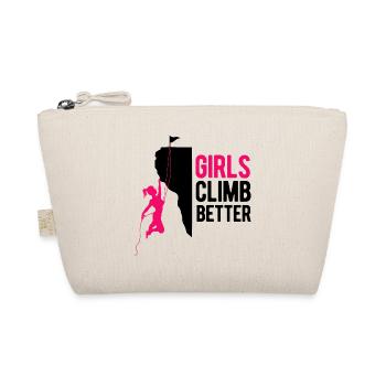 Bouldern klettern Kletterer Frau Geschenk Berge - Bio-Täschchen - Natur - Vorne