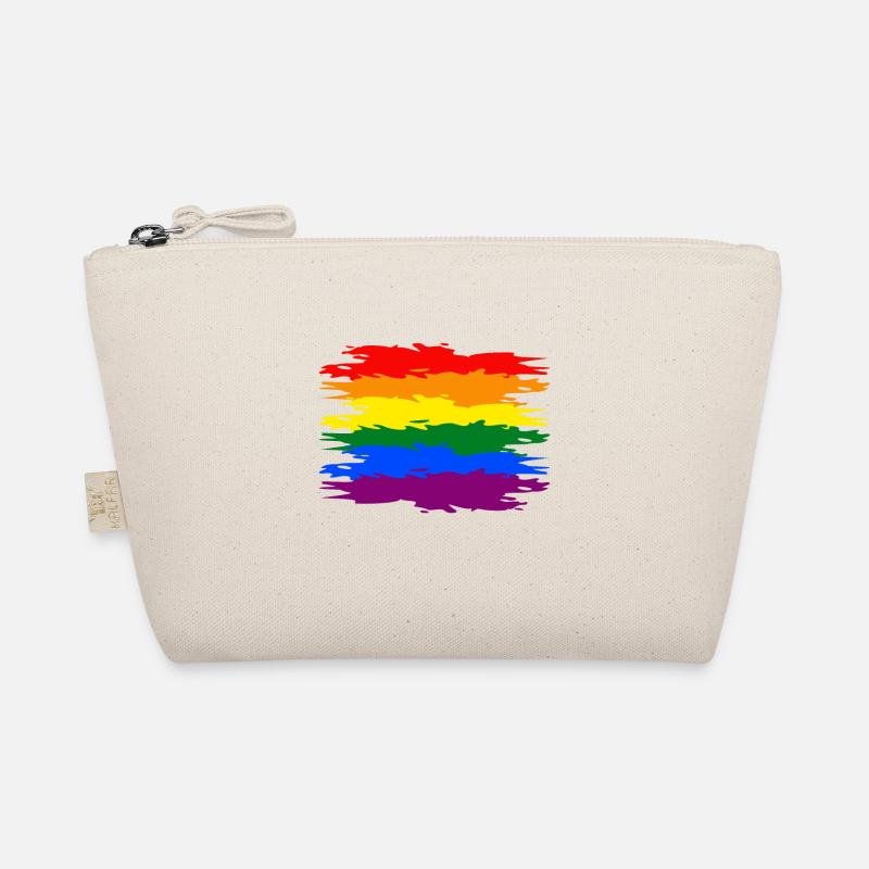 Regenbogen Fahne - Bio-Täschchen - Natur