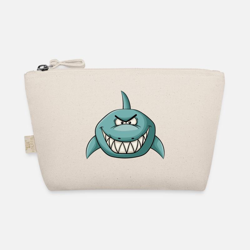 Böse grinsender Hai Bio-Täschchen