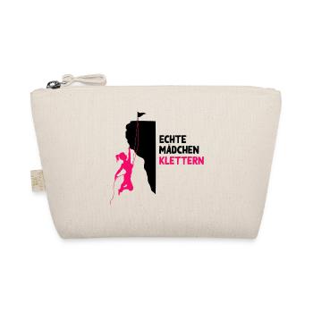 Bouldern klettern Kletterer Frau Geschenk Berge - Bio-Täschchen - Natur - Vorne