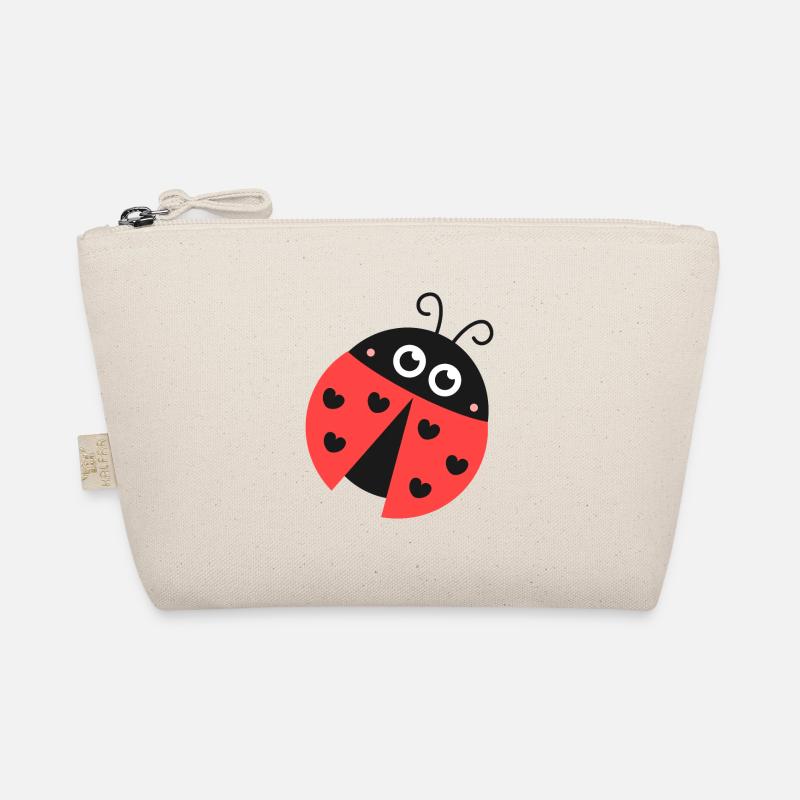 Cute Ladybug With Heart Spots Organic Pouch