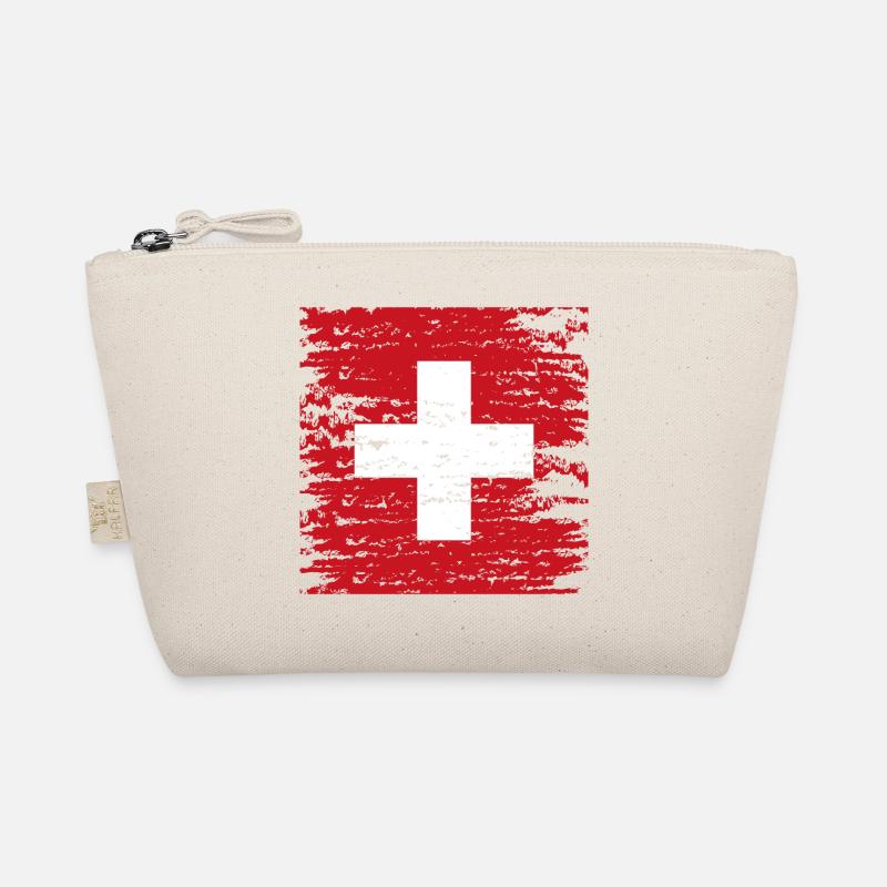 Croix suisse texturée rouge Trousse biologique
