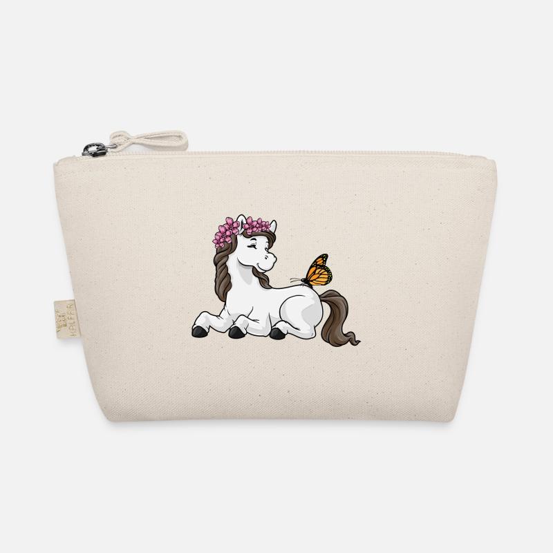 Cheval avec des fleurs et papillon Trousse biologique