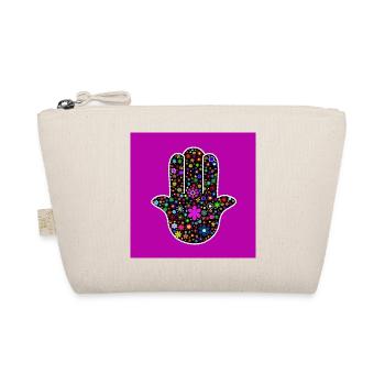 Hand von Fatima mit bunten Blumen - Bio-Täschchen - Natur - Vorne