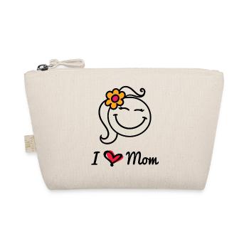 I love mom heart mom mother mothers day saying - Organic Pouch - nature - Front