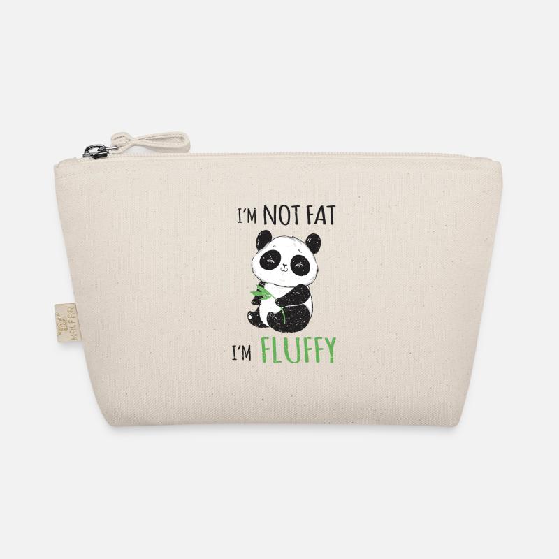 I'm not fat I'm fluffy lustiges Panda Bär Design Bio-Täschchen