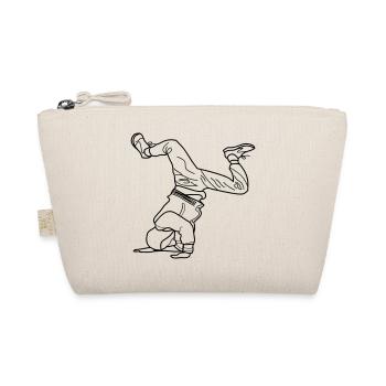 B Boy B-Boy Elbow Freeze black break dance - Organic Pouch - nature - Front