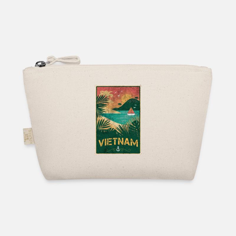 Conception de plage vintage Vietnam Trousse biologique