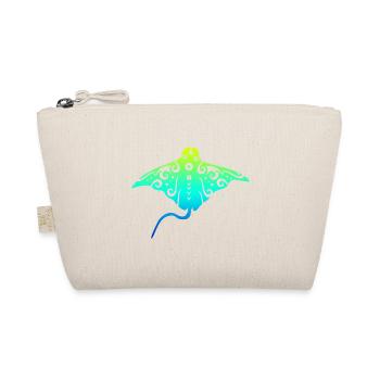 Maori Stingray Polynesian Tribal Tattoo Gift - Organic Pouch - nature - Front