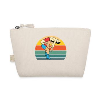 Retro Wrestling Shirt For Amateur Or Professional - Organic Pouch - nature - Front