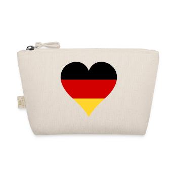 Germany flag heart - Organic Pouch - nature - Front