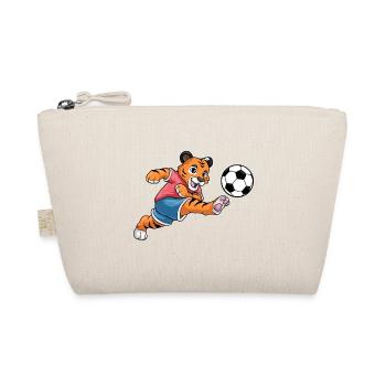 Tiger Soccer Player Soccer - Organic Pouch - nature - Front