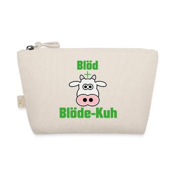 Blöde Kuh Spruch Geschenk provokant Rind Dumm Frau - Bio-Täschchen - Natur - Vorne