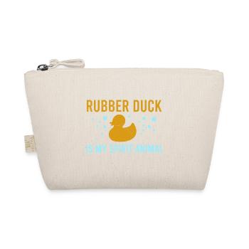 Rubber Duck Is My Spirit Animal Lustiges Geschenk - Bio-Täschchen - Natur - Vorne