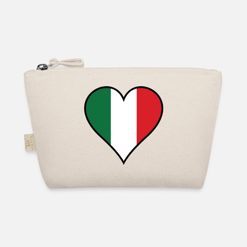 Italy heart with black frame Organic Pouch
