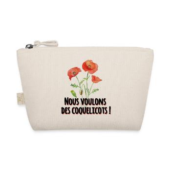 nous voulons des coquelicots motif coeur - Trousse biologique - nature - Devant