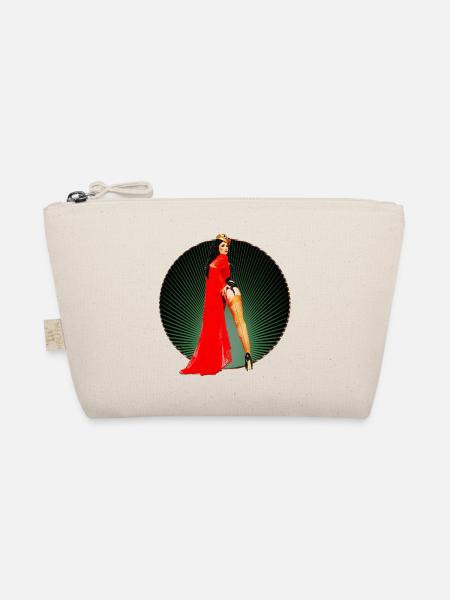 Pinup - Vintage Retro Burlesque Königin 50s Kunst - Bio-Täschchen - Natur - Vorne